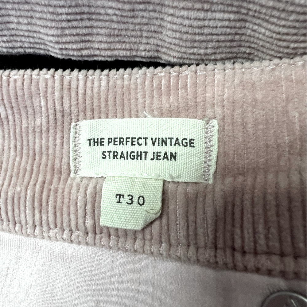 Madewell Corduroy Perfect Vintage Straight Jeans, 31 T - Picture 4 of 7